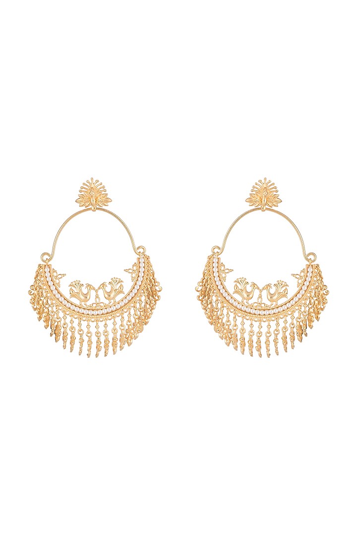 Gold plated Chandbali Earrings by Aster at Pernia's Pop Up Shop