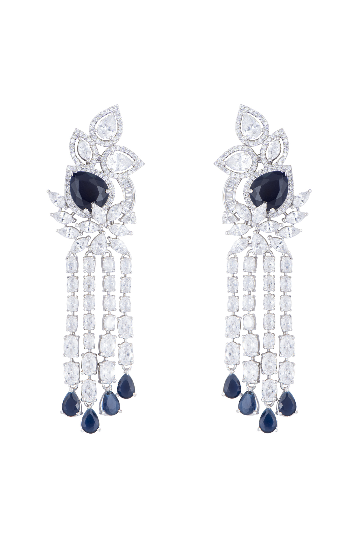 long sapphire earrings