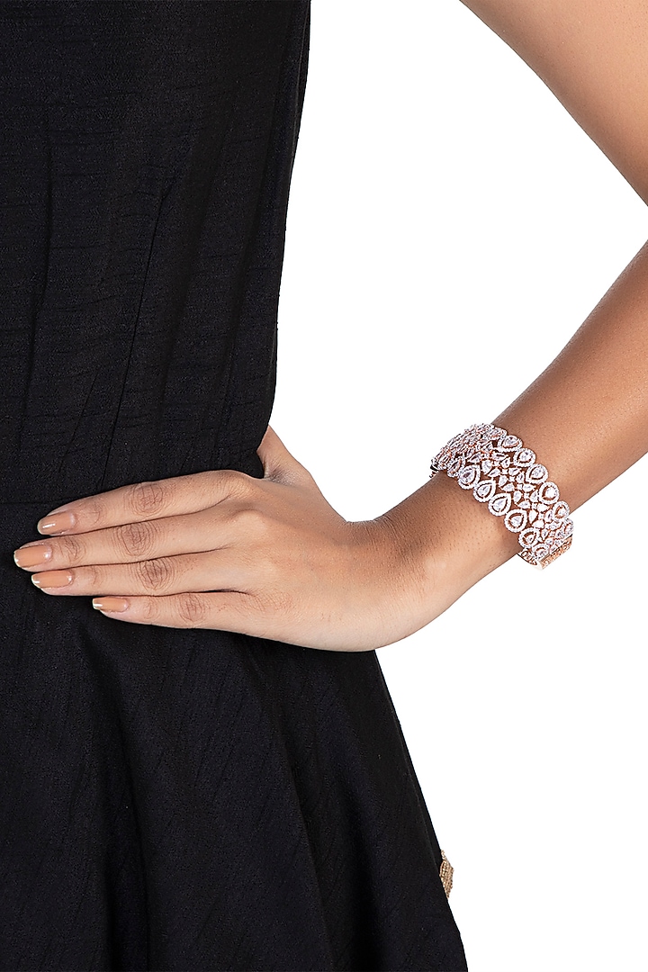 Gold plated faux diamond bracelet by Aster at Pernia's Pop Up Shop
