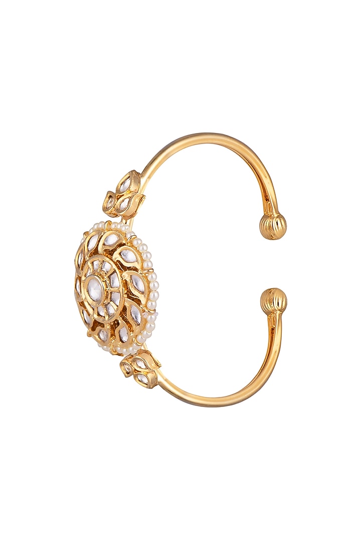 Gold plated faux kundan bracelet by Aster at Pernia's Pop Up Shop