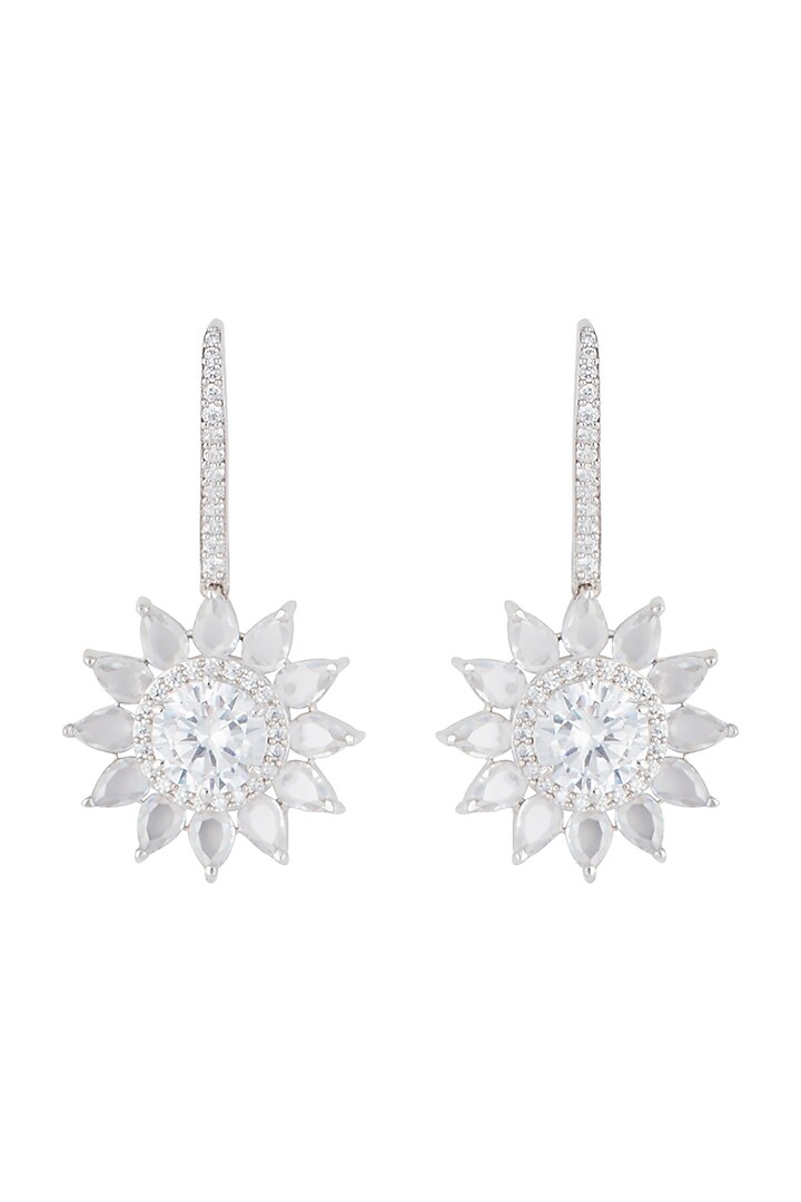 Silver plated diamond earrings by Aster at Pernia's Pop Up Shop