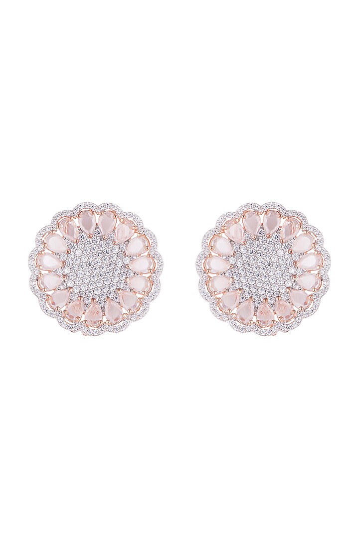 Silver plated faux diamond stud earrings by Aster at Pernia's Pop Up Shop