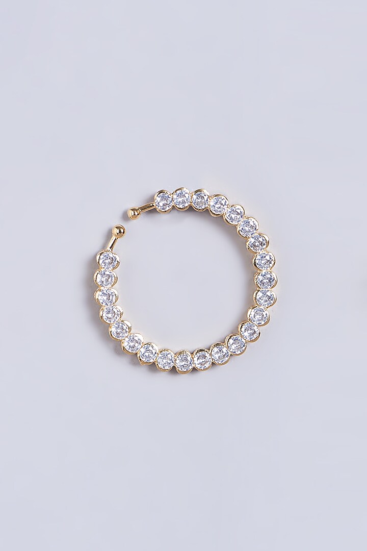 Gold Finish Faux Diamonds Nose Ring by Aster at Pernia's Pop Up Shop