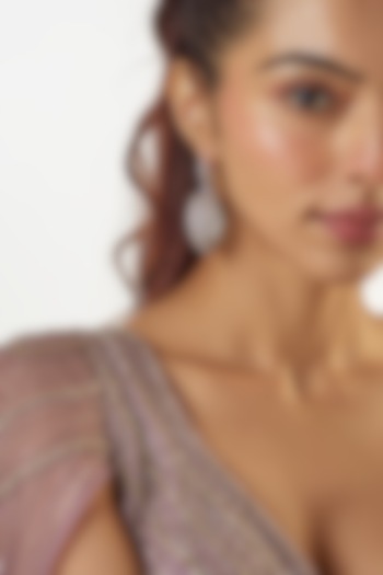 White Finish Zircon Dangler Earrings by Aster at Pernia's Pop Up Shop