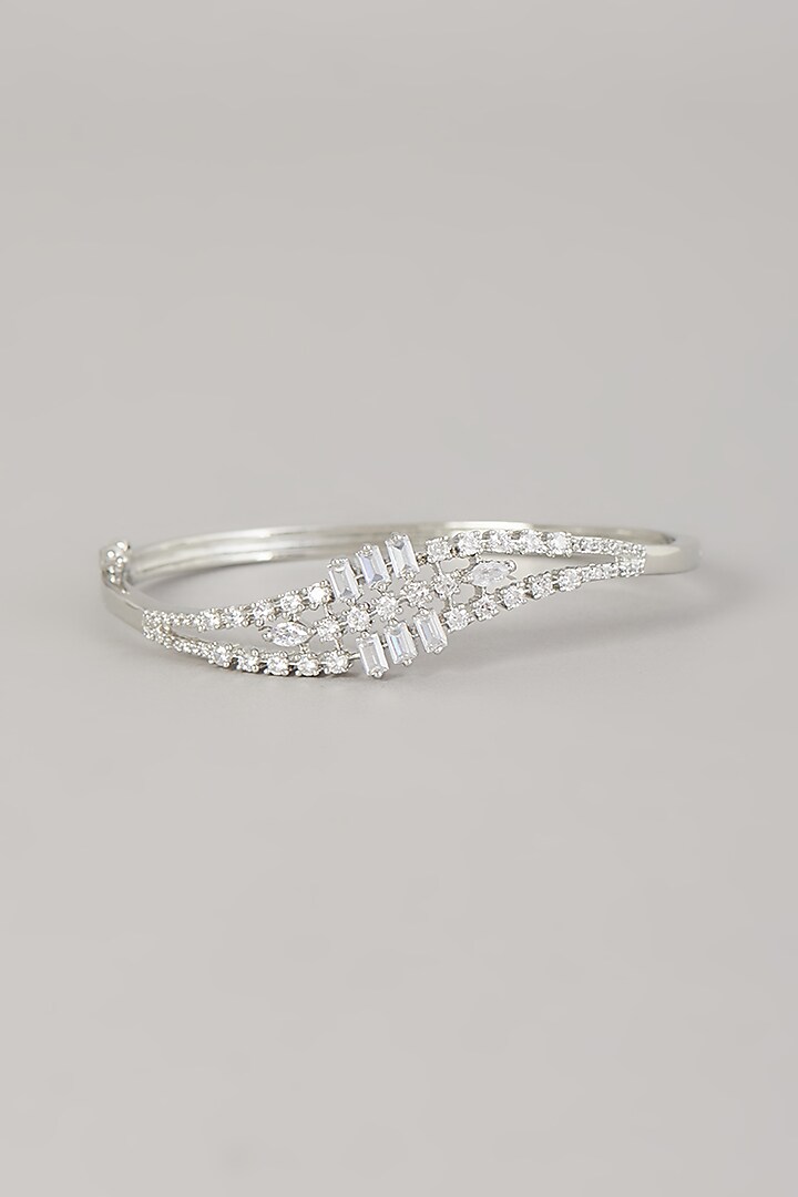 White Finish Zircon Bracelet by Aster at Pernia's Pop Up Shop