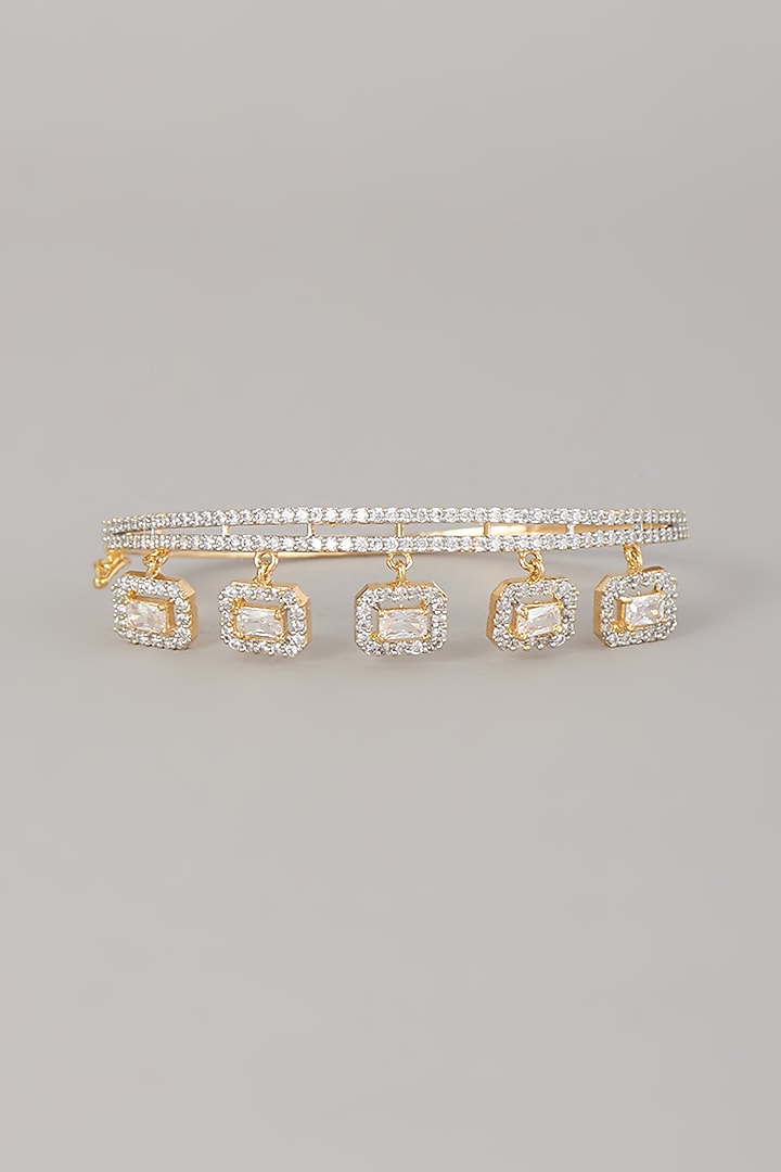 Gold Finish Zircon Bracelet by Aster at Pernia's Pop Up Shop