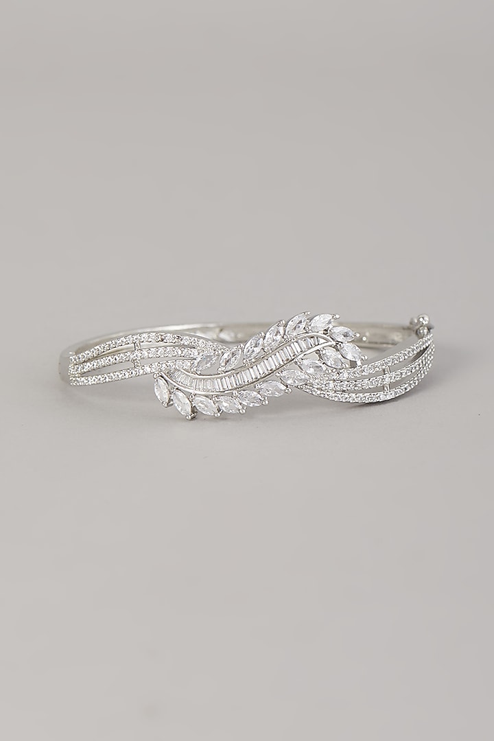 White Finish Zircon Bracelet by Aster at Pernia's Pop Up Shop
