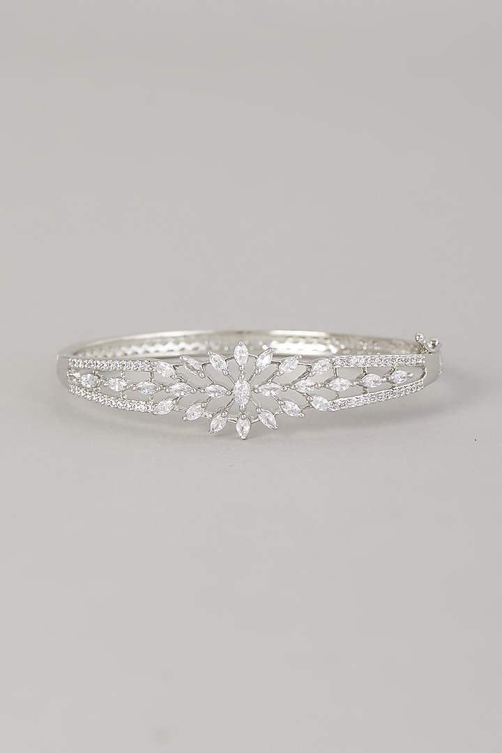 White Finish Zircon Bracelet by Aster at Pernia's Pop Up Shop