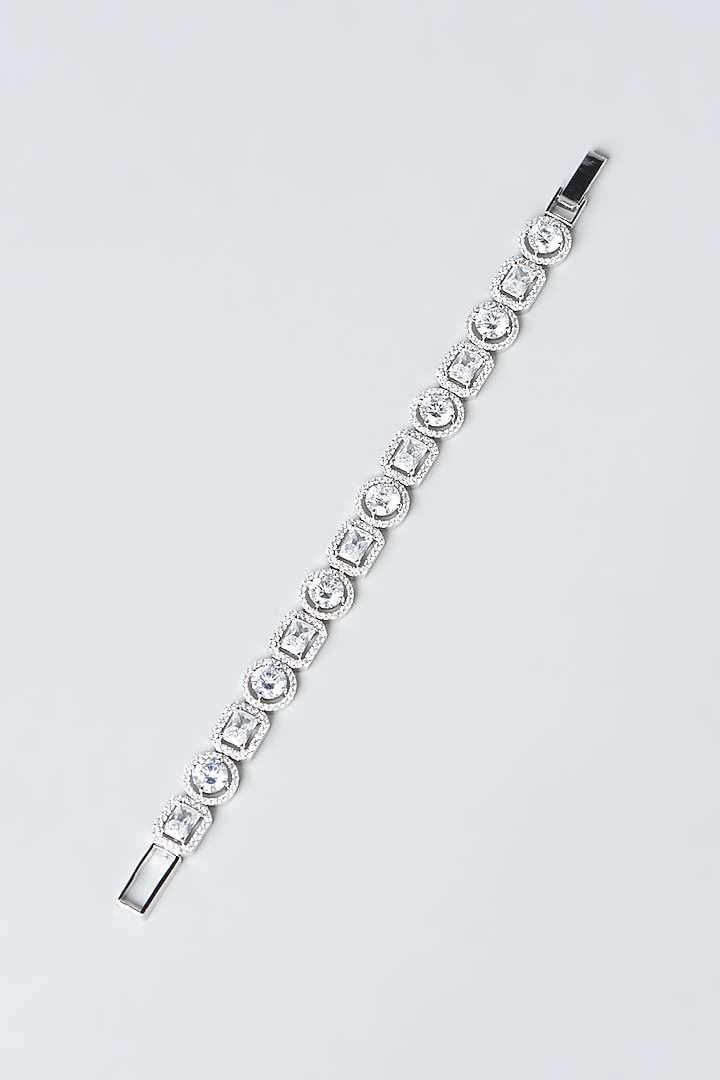 White Finish Zircon Bracelet by Aster at Pernia's Pop Up Shop