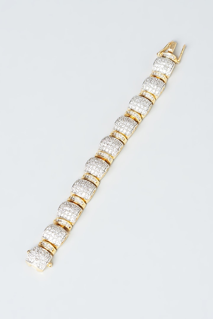 Gold Finish Zircon Bracelet by Aster at Pernia's Pop Up Shop
