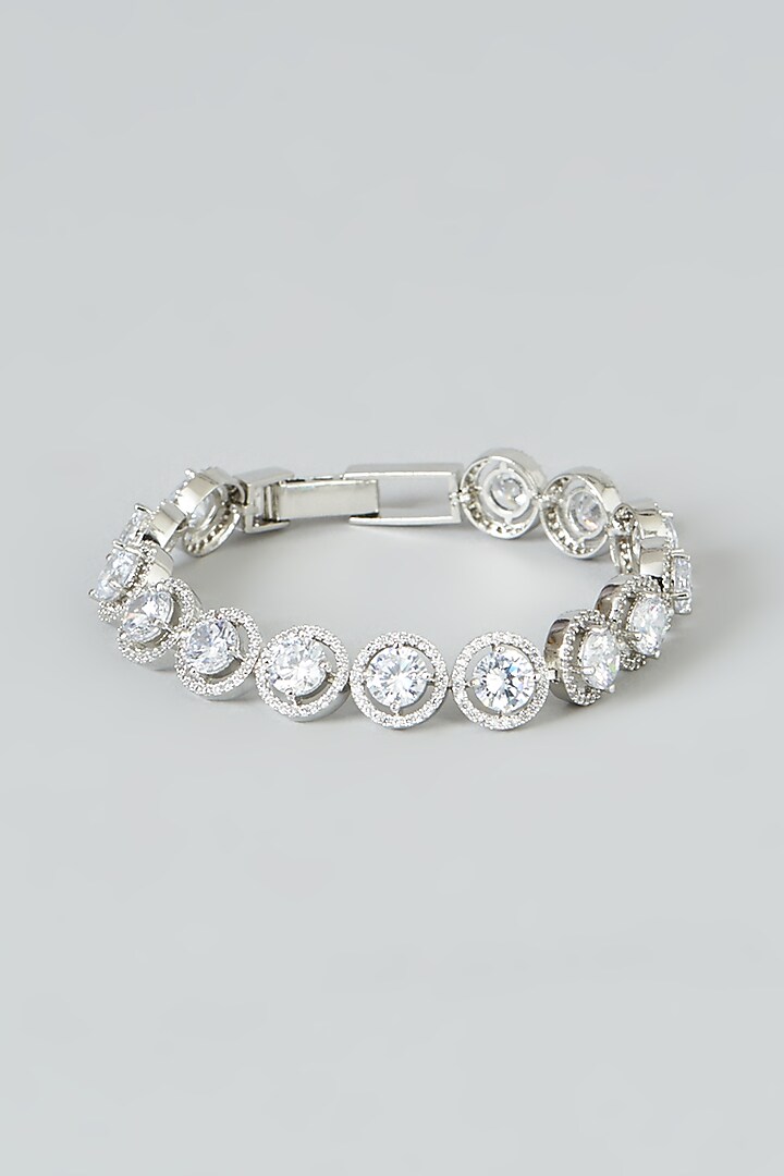 White Finish Zircon Bracelet by Aster at Pernia's Pop Up Shop