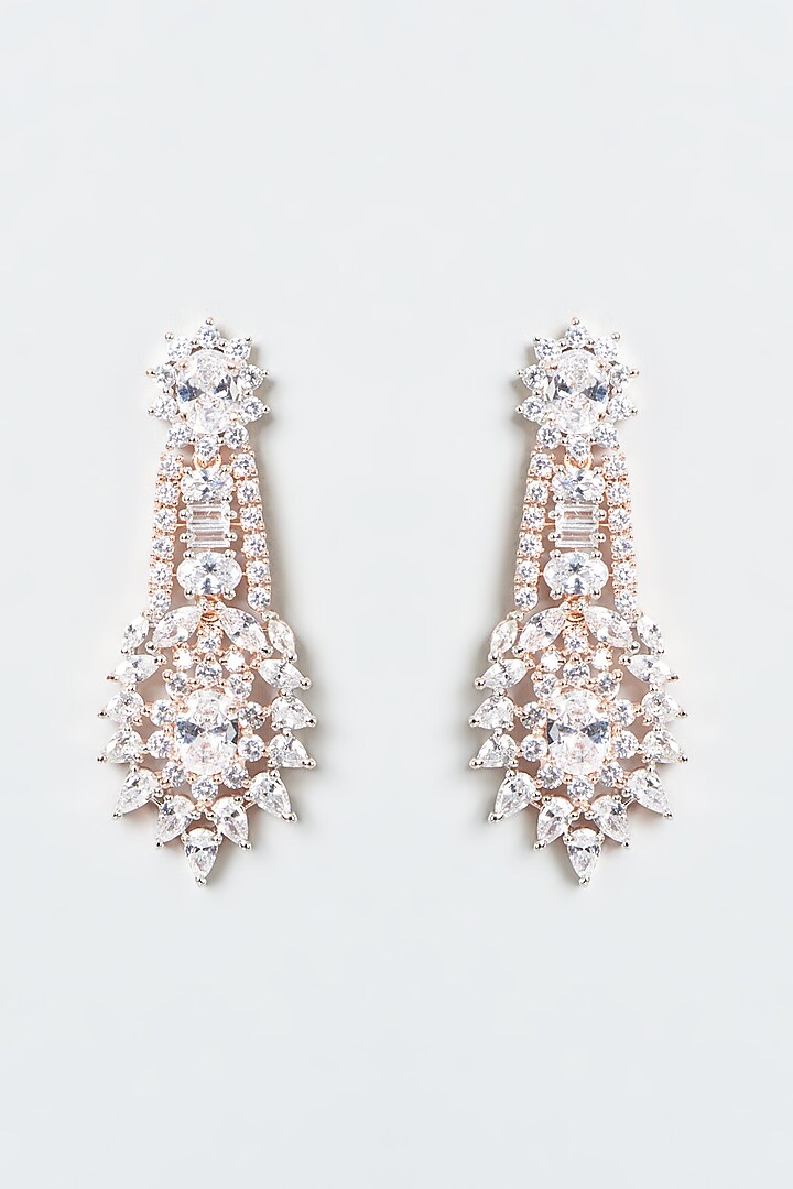 Rose Gold Finish Zircon Necklace Set by Aster at Pernia's Pop Up Shop