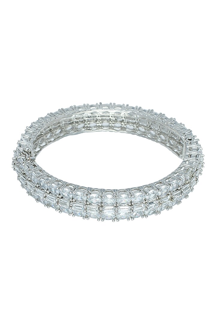 Silver plated faux baguette bangle available only at Pernia's Pop Up Shop.