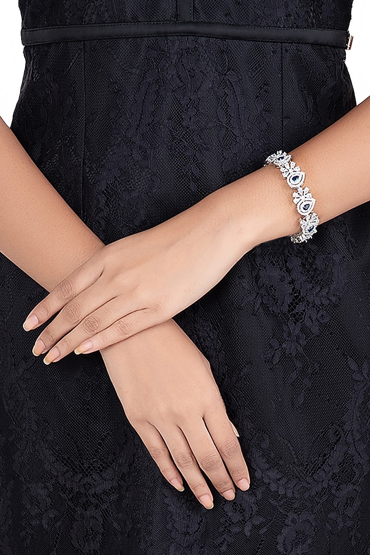 Silver plated faux diamond bracelet available only at Pernia's Pop Up Shop.