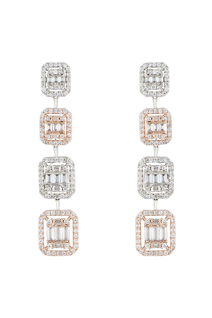 Silver plated faux diamond earrings by Aster at Pernia's Pop Up Shop