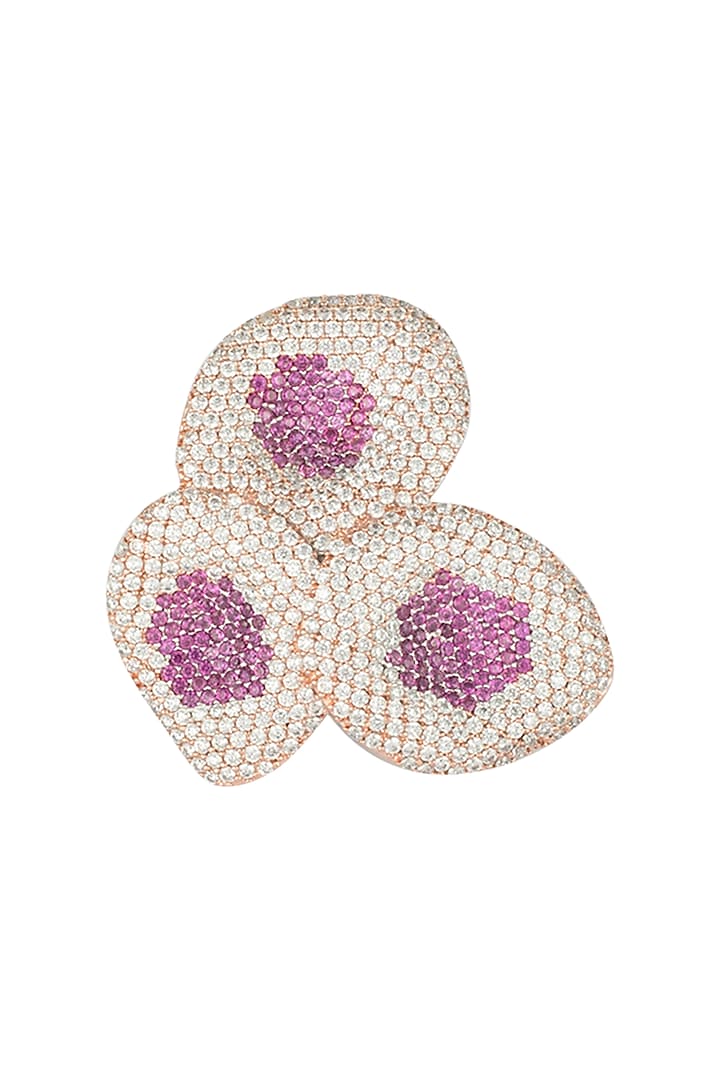 Rose gold plated diamond and ruby ring by Aster at Pernia's Pop Up Shop