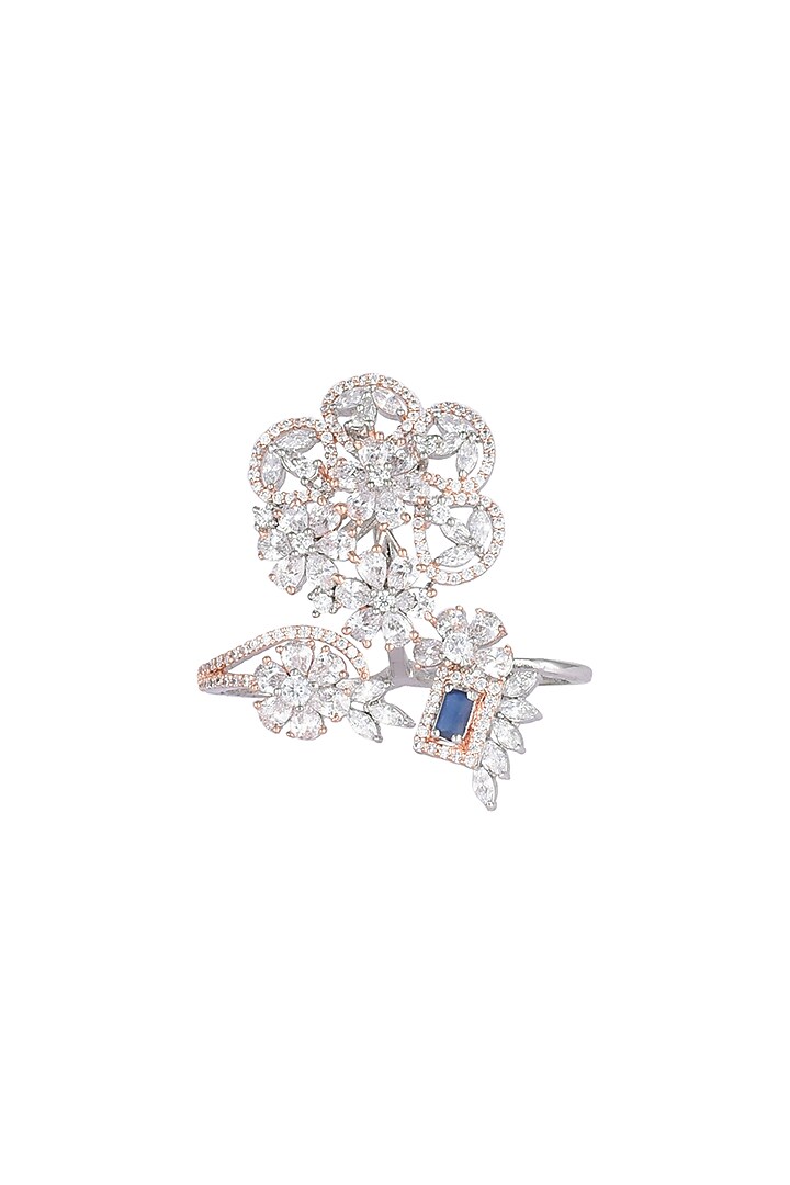 Silver plated faux diamond ring by Aster at Pernia's Pop Up Shop