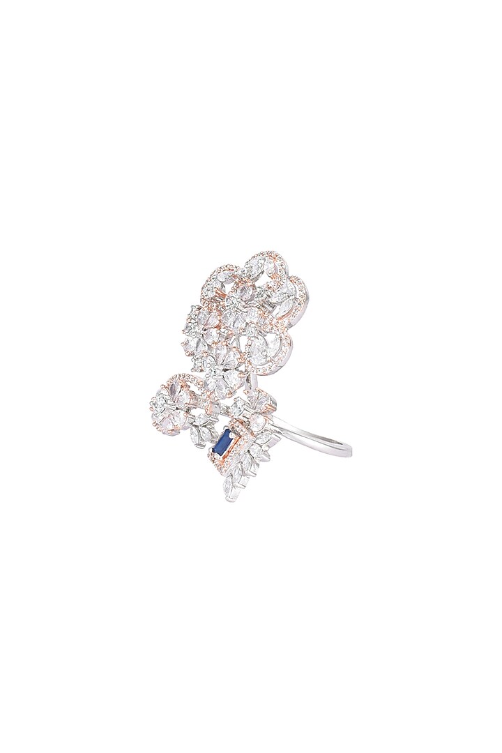Silver plated faux diamond ring by Aster at Pernia's Pop Up Shop