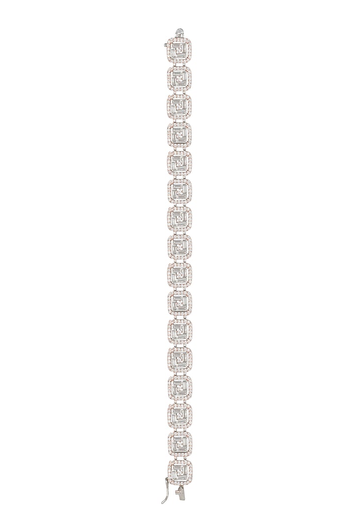 Silver plated faux diamond bracelet by Aster at Pernia's Pop Up Shop