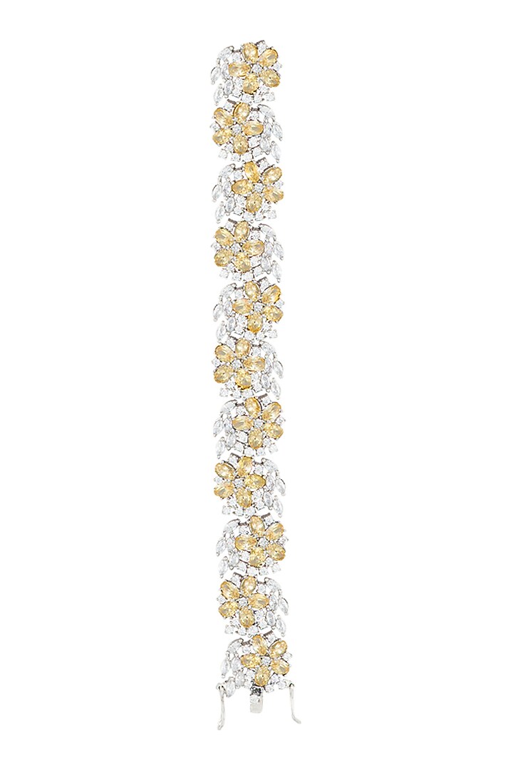 Silver plated faux diamond bracelet by Aster at Pernia's Pop Up Shop