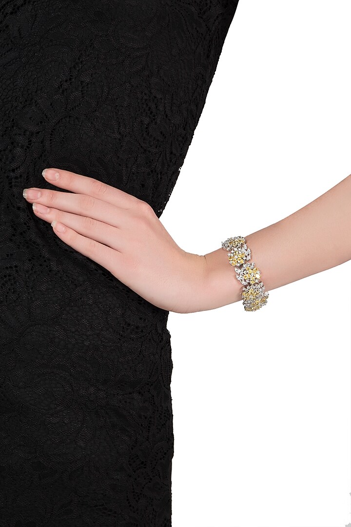 Silver plated faux diamond bracelet by Aster at Pernia's Pop Up Shop