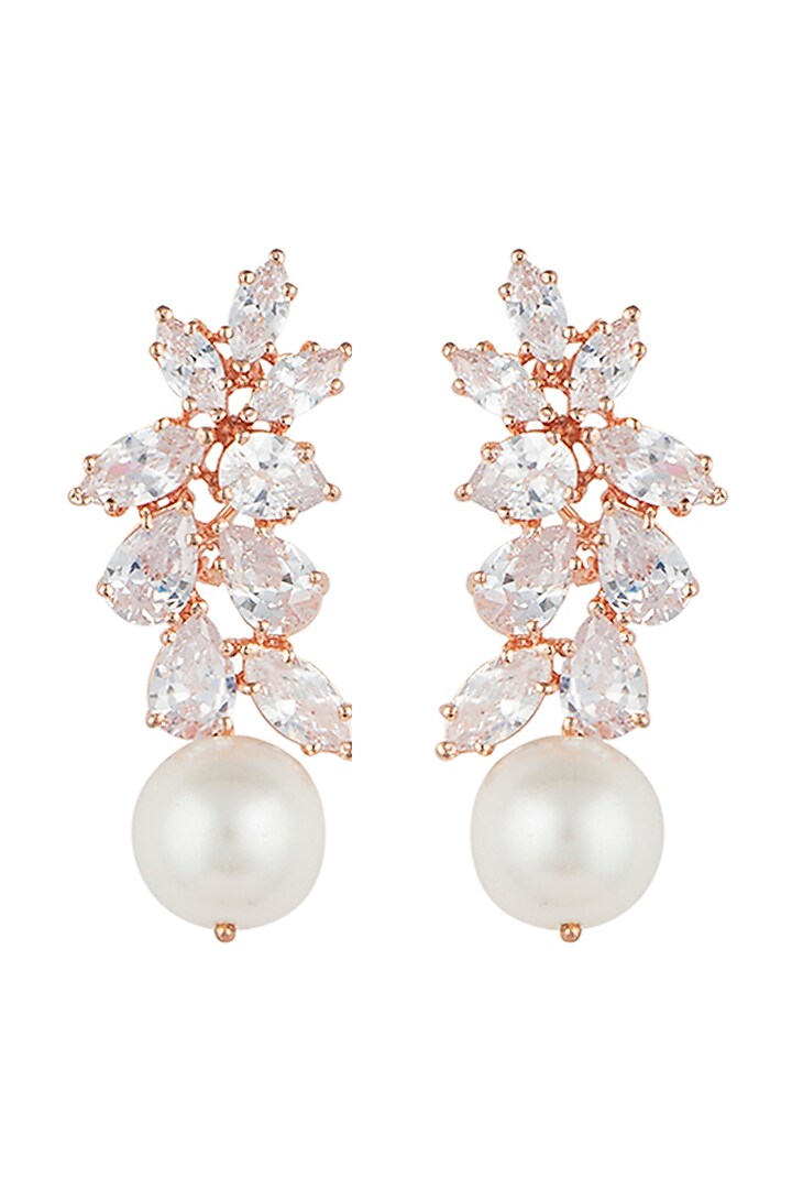 Silver plated faux diamond earrings by Aster at Pernia's Pop Up Shop