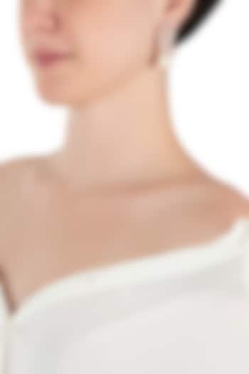 Silver plated faux diamond earrings by Aster at Pernia's Pop Up Shop