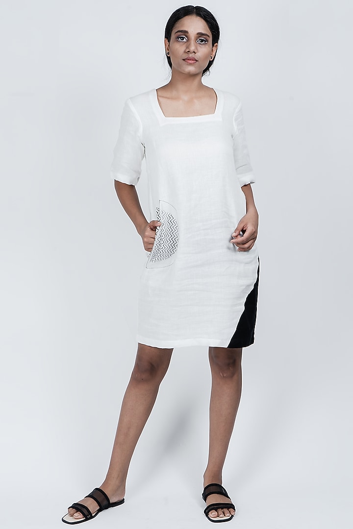 White Cotton Mini Summer Dress by ATBW | All Things Black & White at Pernia's Pop Up Shop