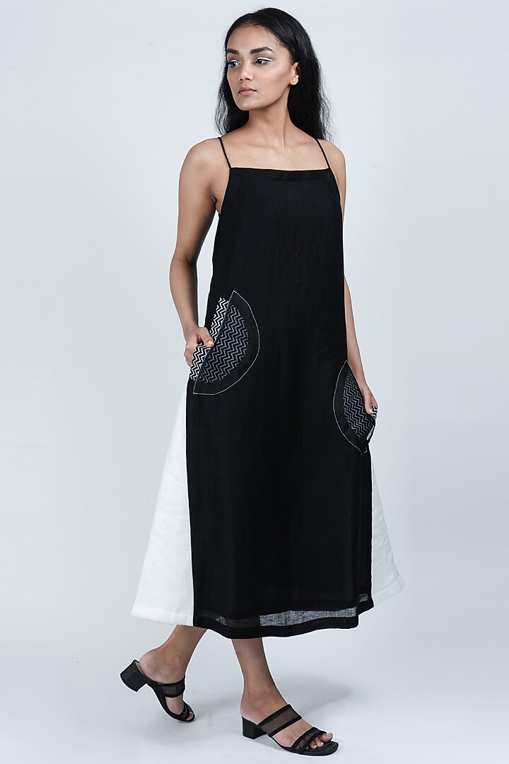 Black Cotton A-line Dress by ATBW | All Things Black & White at Pernia's Pop Up Shop