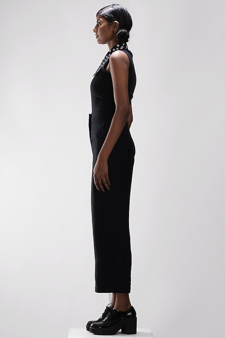 Black Khadi Cotton Bodysuit by ATBW | All Things Black & White at Pernia's Pop Up Shop