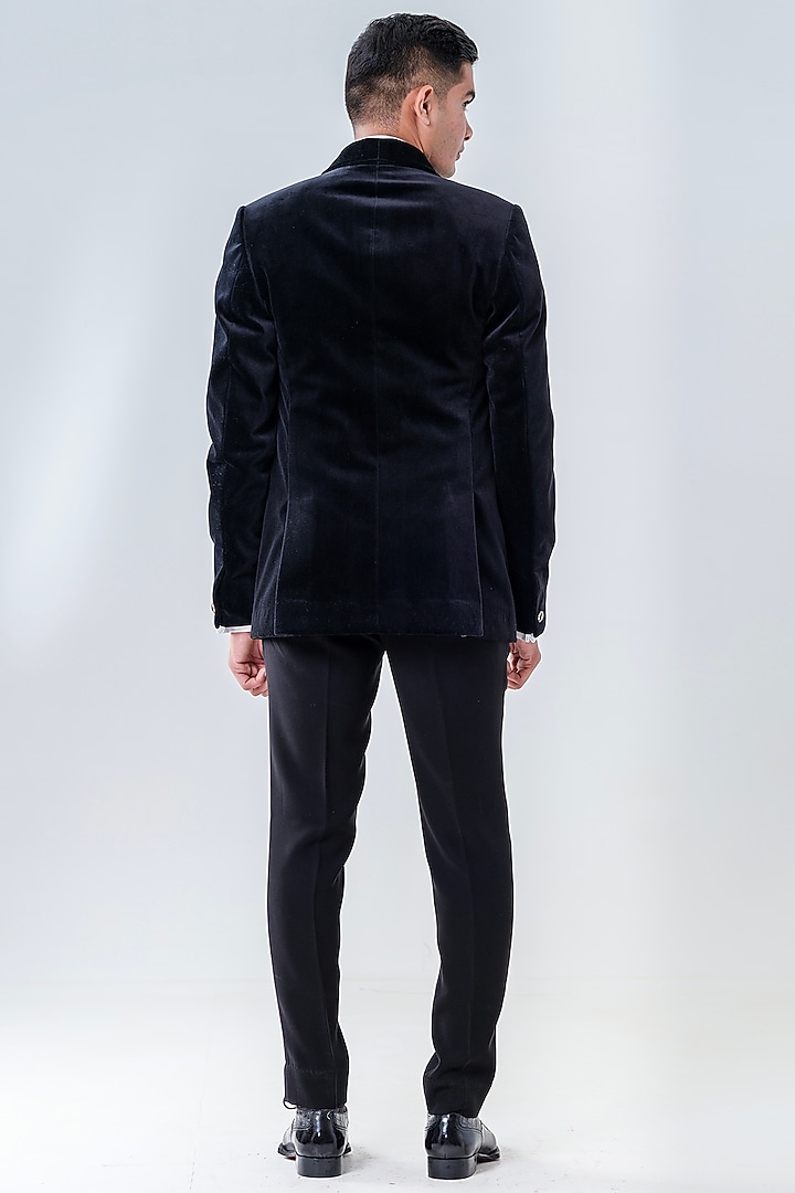 Black Velvet Tuxedo Set by Amrit Dawani at Pernia's Pop Up Shop