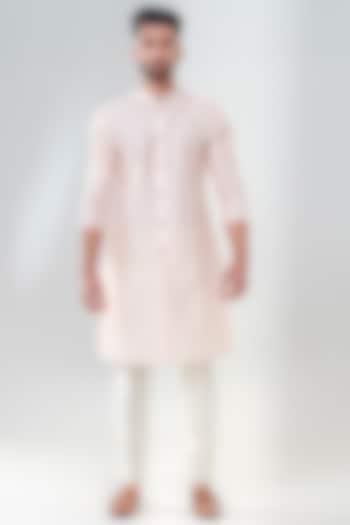 Pink Cotton Silk Kurta Set by Amrit Dawani at Pernia's Pop Up Shop