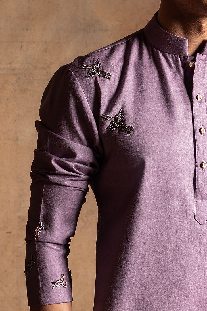 Moondust Staple Silk Kurta Set by Amrit Dawani at Pernia's Pop Up Shop