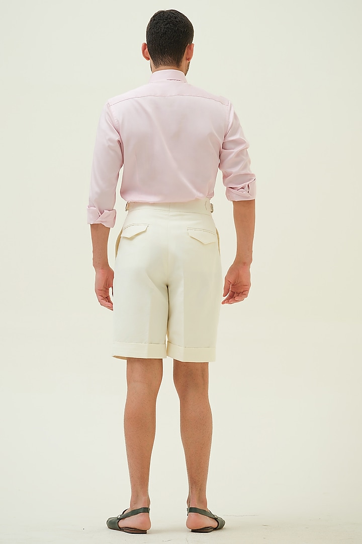 Soft Pink Cotton Hand Embroidered Party Wear Shirt by Amrit Dawani at Pernia's Pop Up Shop