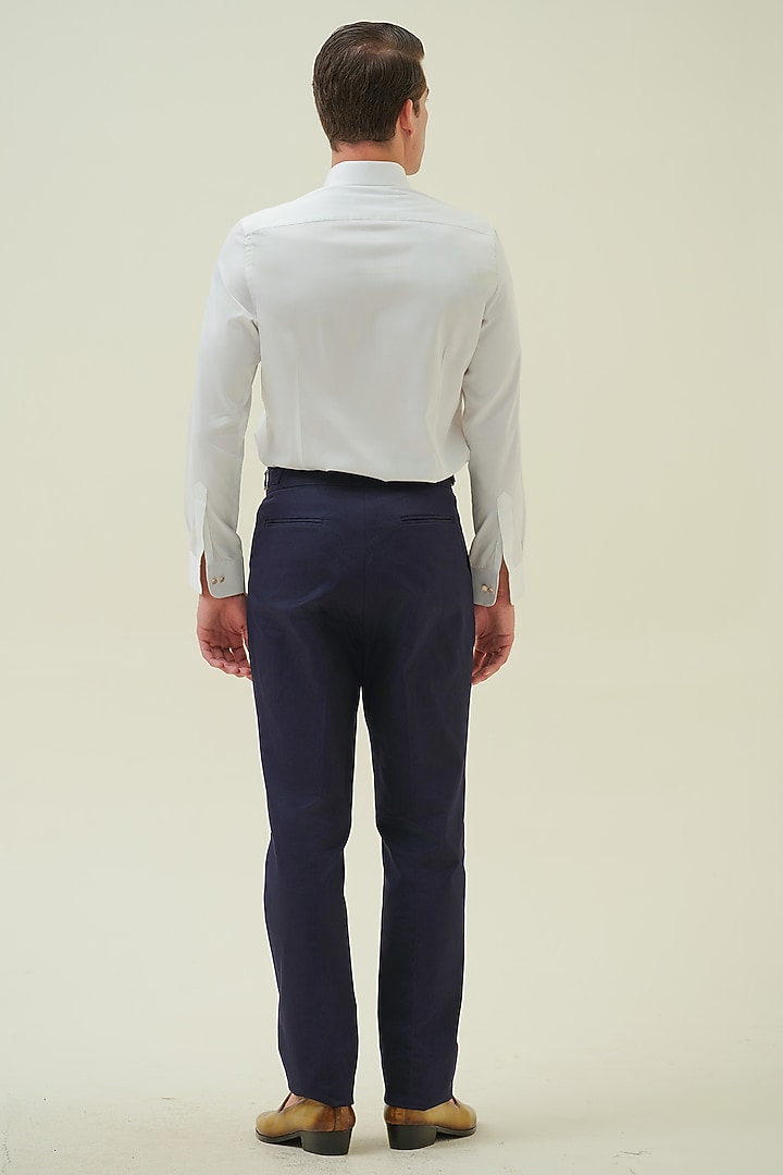 White Cotton Hand Embroidered Party Wear Shirt by Amrit Dawani at Pernia's Pop Up Shop