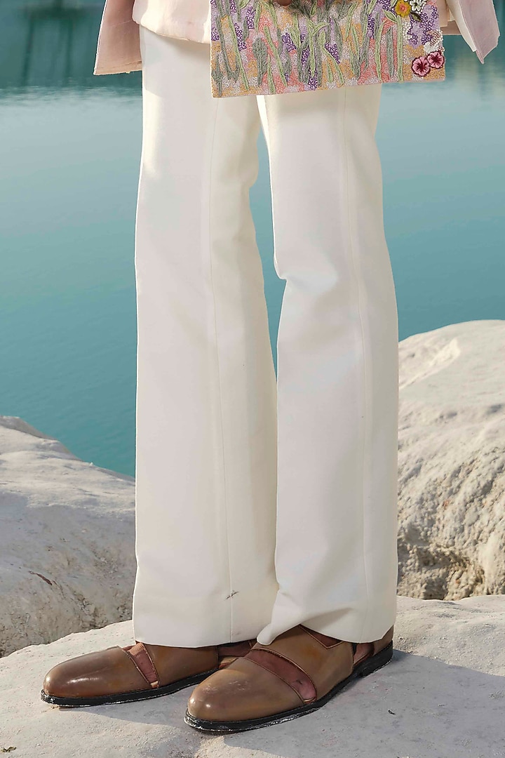 Rose Gold Raw Silk Bead Embroidered Groom Indowestern Jacket Set by Amrit Dawani at Pernia's Pop Up Shop