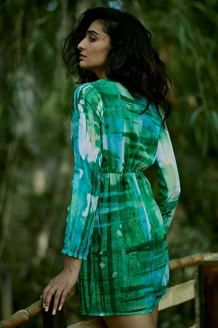greenish blue dress Greenish blue block print princess dress
