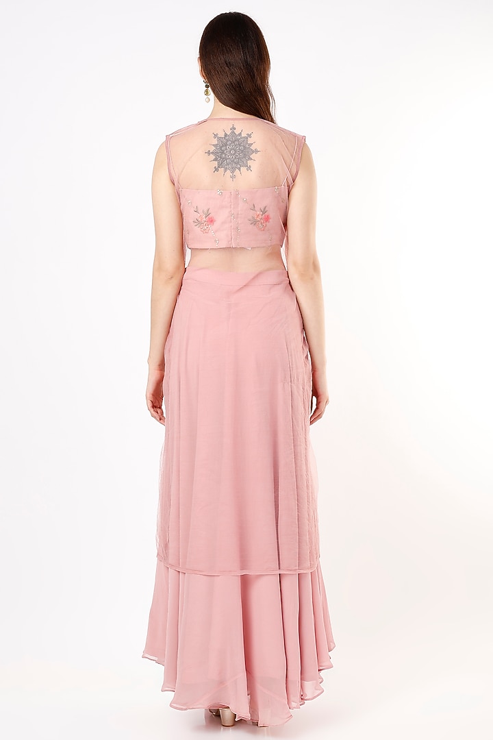 Blush Pink Embroidered Lehenga set by Agastya The Era Edit at Pernia's Pop Up Shop