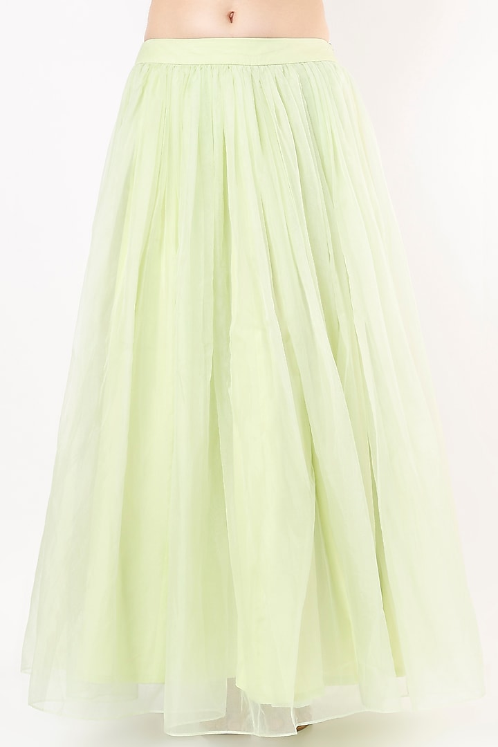 Mint Green Embroidered Lehenga Set by Agastya The Era Edit at Pernia's Pop Up Shop