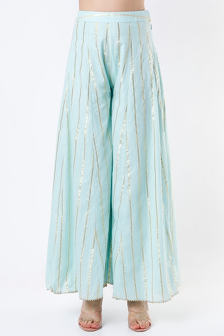 Blue Silk Kurta Set by Architha Narayanam at Pernia's Pop Up Shop