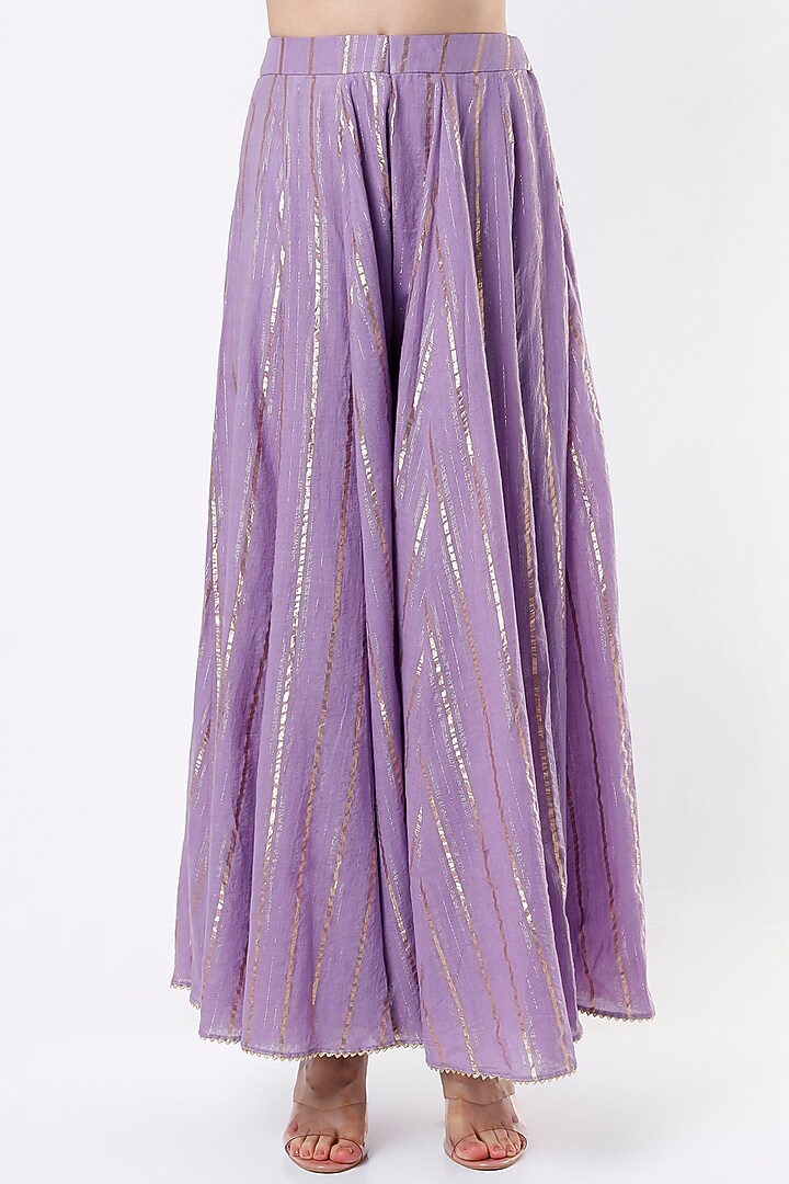 Violet Silk Kurta Set by Architha Narayanam at Pernia's Pop Up Shop