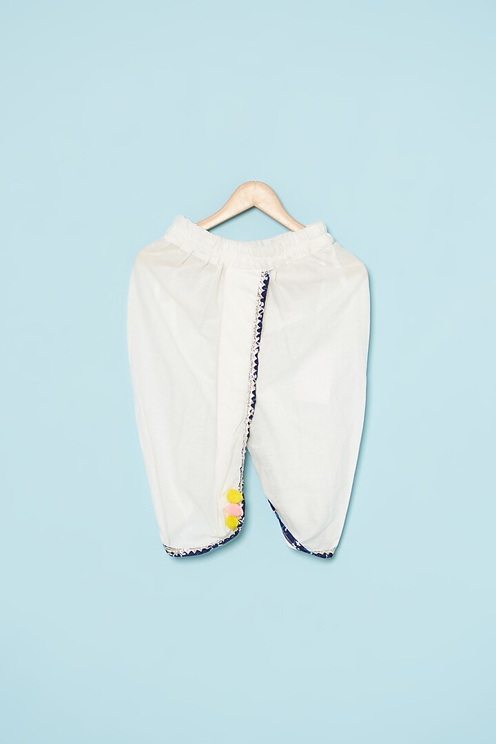 Blue Cotton Embroidered Nehru Jacket With Kurta Set For Boys by ATIJAH at Pernia's Pop Up Shop