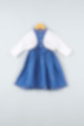 Blue Denim Dress With Jacket For Girls by ATIJAH