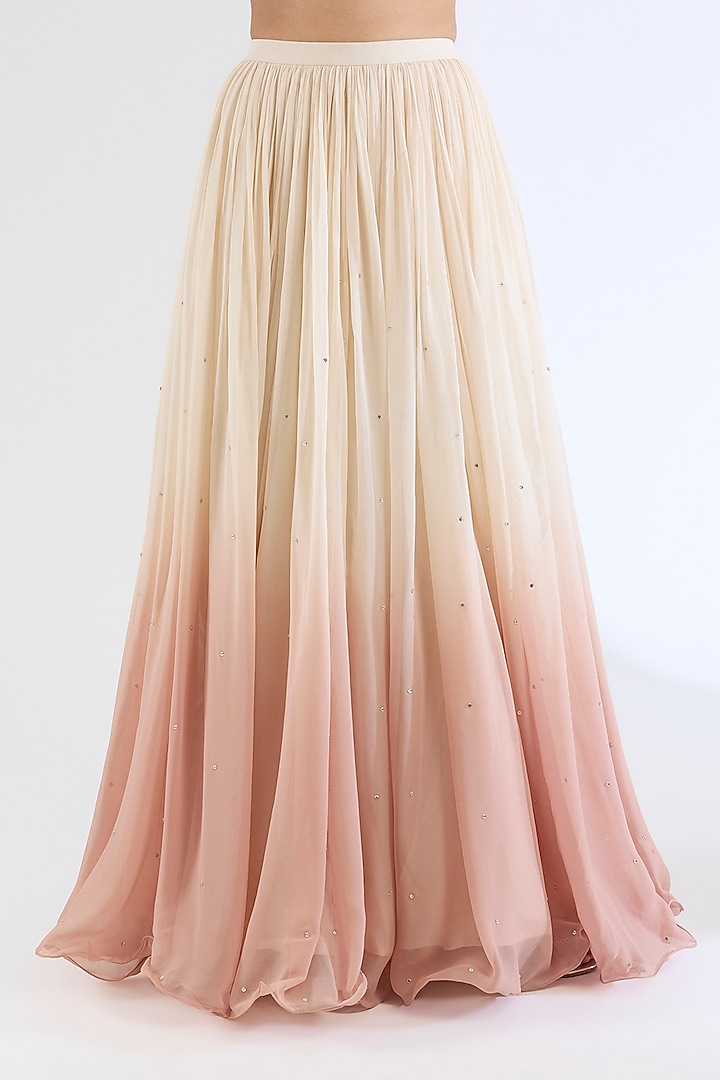 Ivory Georgette Skirt Set by Amitabh Malhotra at Pernia's Pop Up Shop