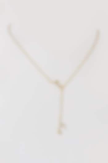 Gold Finish Necklace In Sterling Silver by Eina Ahluwalia