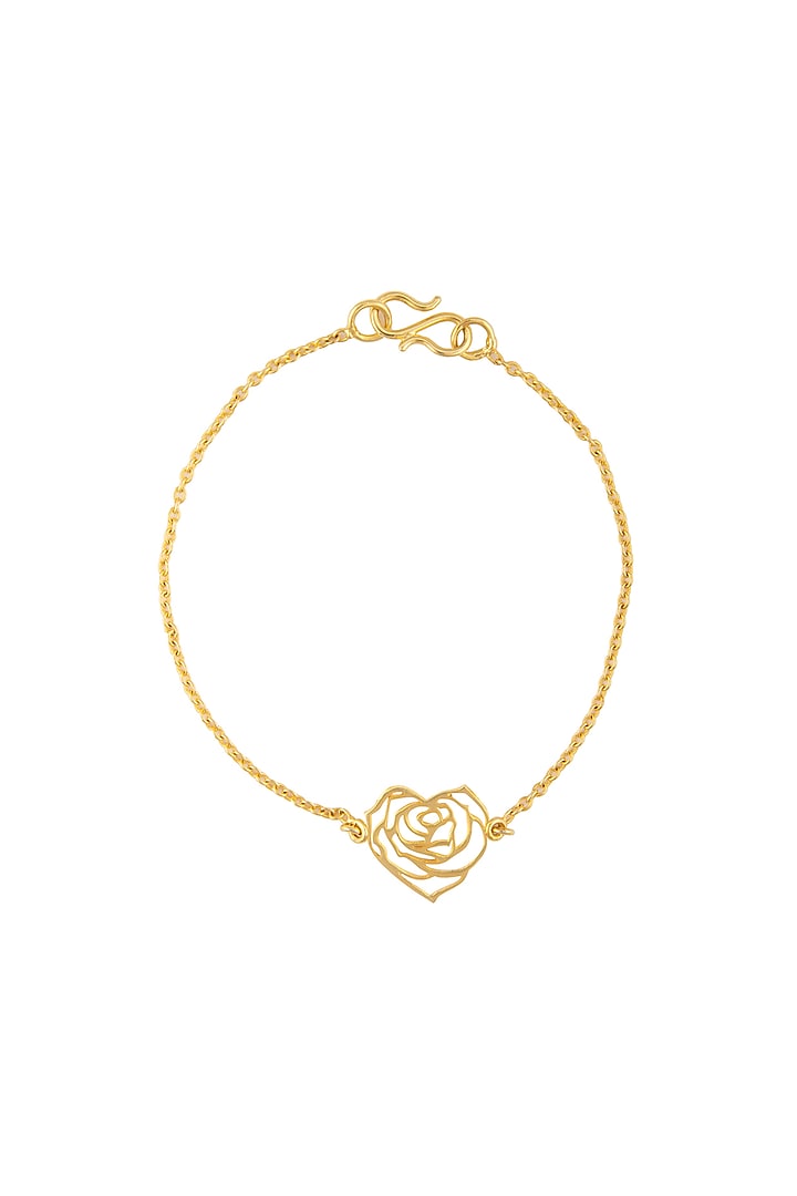 Gold Finish Handcrafted Love Bracelet by Eina Ahluwalia