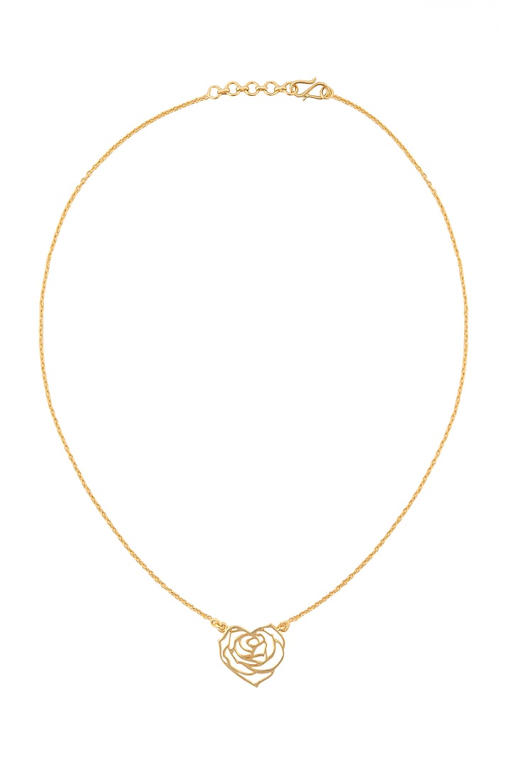 Gold Finish Handcrafted Love Necklace by Eina Ahluwalia