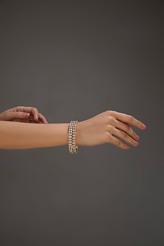 Silver Finish Bangle In Sterling Silver by Auraa Trends Silver Jewellery