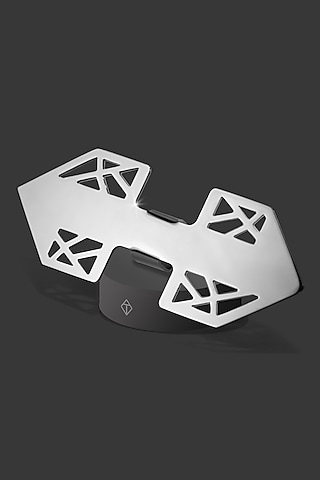 Silver Stainless Steel Bow Tie by ATVER