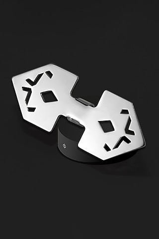 Silver Stainless Steel Bow Tie by ATVER